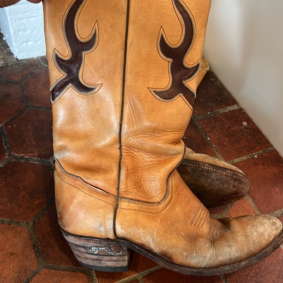 Vintage Laredo Men's Leather Cowboy Western Work Boots Size 9.5 - Picture 5 of 6